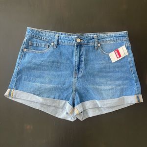 NWT BP Cuffed High Rise Denim Jean Shorts Sz 34